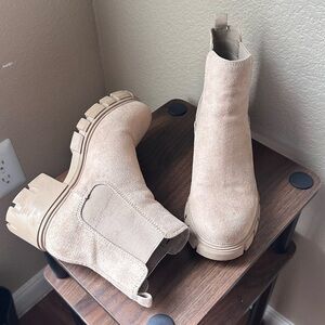 Madden Girl Beige Ankle Booties